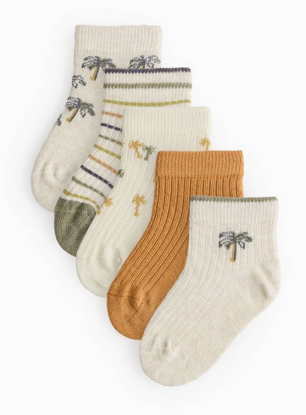 Desert Safari Print Socks 5 Pack 12-24 months